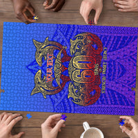 Personalized Polynesian 60th Birthday Puzzle Polynesian Tribal Art Vintage Ocean Pattern