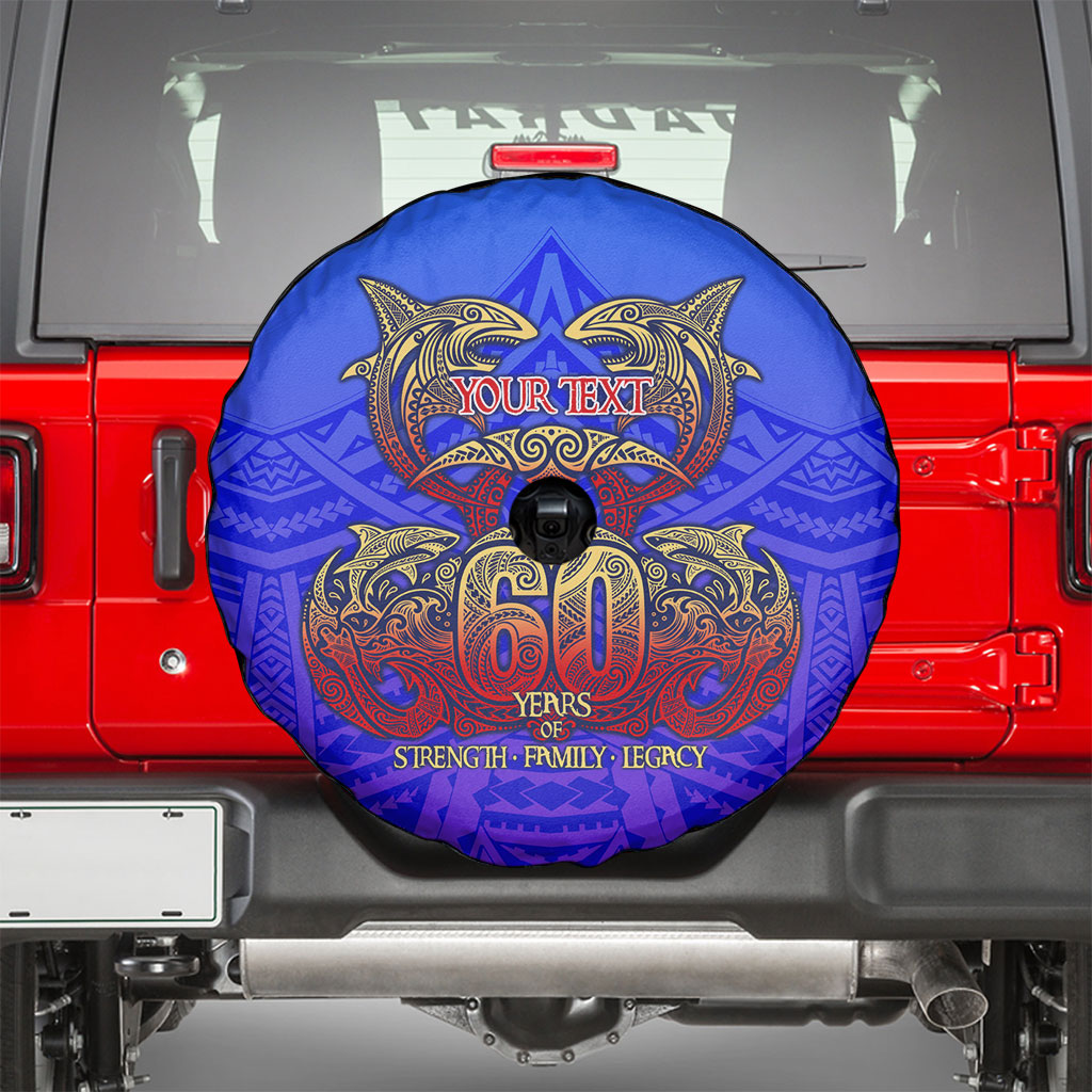 Personalized Polynesian 60th Birthday Spare Tire Cover Polynesian Tribal Art Vintage Ocean Pattern TS04 - Polynesian Pride