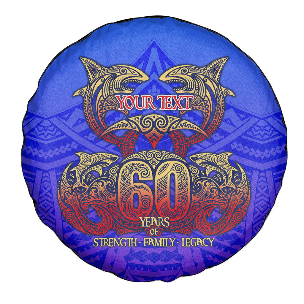Personalized Polynesian 60th Birthday Spare Tire Cover Polynesian Tribal Art Vintage Ocean Pattern TS04 - Polynesian Pride