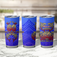 Personalized Polynesian 60th Birthday Tumbler Cup Polynesian Tribal Art Vintage Ocean Pattern TS04 - Polynesian Pride
