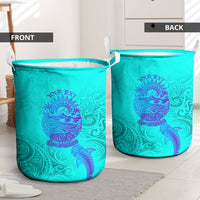 Personalized Polynesian 60th Birthday Island Life Since 1966 Laundry Basket Vibrant Tribal Tattoo Ocean Sunset Pattern TS04 - Polynesian Pride