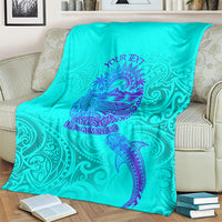 Personalized Polynesian 60th Birthday Island Life Since 1966 Blanket Vibrant Tribal Tattoo Ocean Sunset Pattern