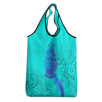 Personalized Polynesian 60th Birthday Island Life Since 1966 Grocery Bag Vibrant Tribal Tattoo Ocean Sunset Pattern TS04 - Polynesian Pride