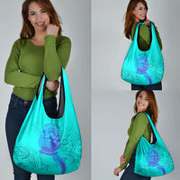 Personalized Polynesian 60th Birthday Island Life Since 1966 Grocery Bag Vibrant Tribal Tattoo Ocean Sunset Pattern TS04 - Polynesian Pride