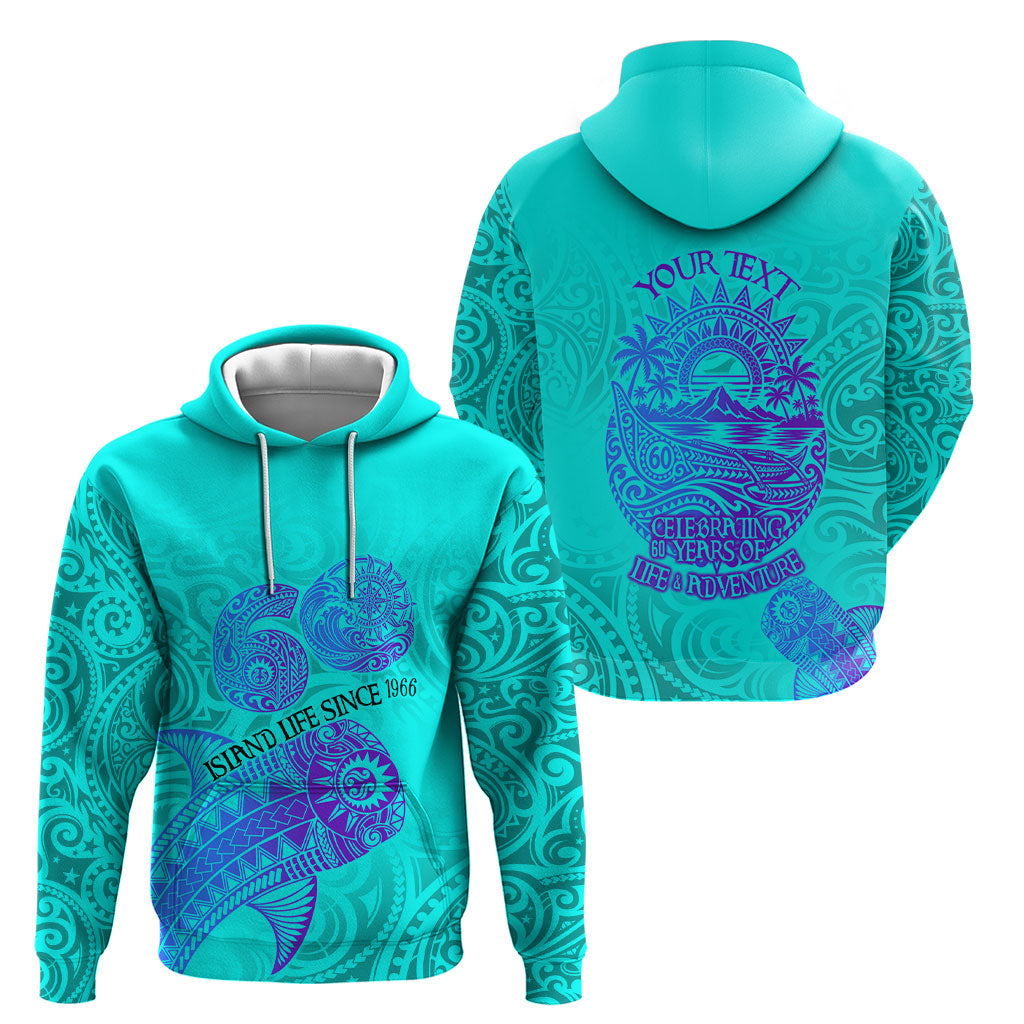 Personalized Polynesian 60th Birthday Island Life Since 1966 Hoodie Vibrant Tribal Tattoo Ocean Sunset Pattern TS04 - Polynesian Pride
