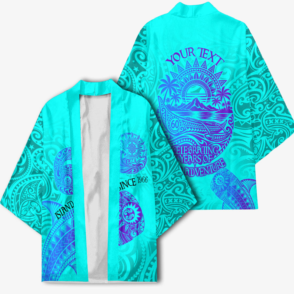 Personalized Polynesian 60th Birthday Island Life Since 1966 Kimono Vibrant Tribal Tattoo Ocean Sunset Pattern TS04 - Polynesian Pride