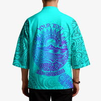 Personalized Polynesian 60th Birthday Island Life Since 1966 Kimono Vibrant Tribal Tattoo Ocean Sunset Pattern TS04 - Polynesian Pride