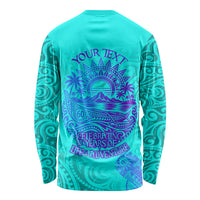 Personalized Polynesian 60th Birthday Island Life Since 1966 Long Sleeve Shirt Vibrant Tribal Tattoo Ocean Sunset Pattern TS04 - Polynesian Pride