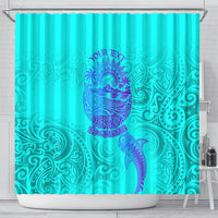 Personalized Polynesian 60th Birthday Island Life Since 1966 Shower Curtain Vibrant Tribal Tattoo Ocean Sunset Pattern TS04 - Polynesian Pride