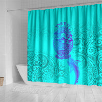 Personalized Polynesian 60th Birthday Island Life Since 1966 Shower Curtain Vibrant Tribal Tattoo Ocean Sunset Pattern TS04 - Polynesian Pride
