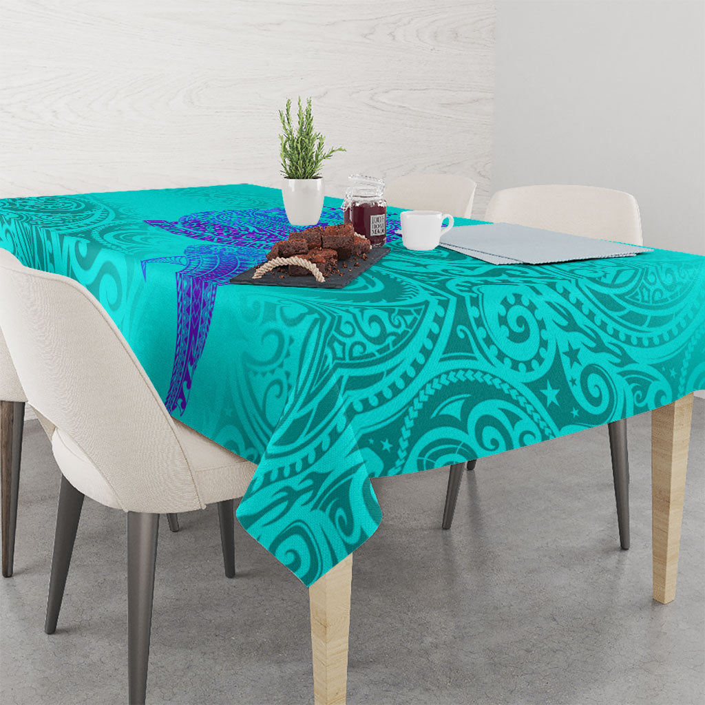 Personalized Polynesian 60th Birthday Island Life Since 1966 Tablecloth Vibrant Tribal Tattoo Ocean Sunset Pattern TS04 - Polynesian Pride