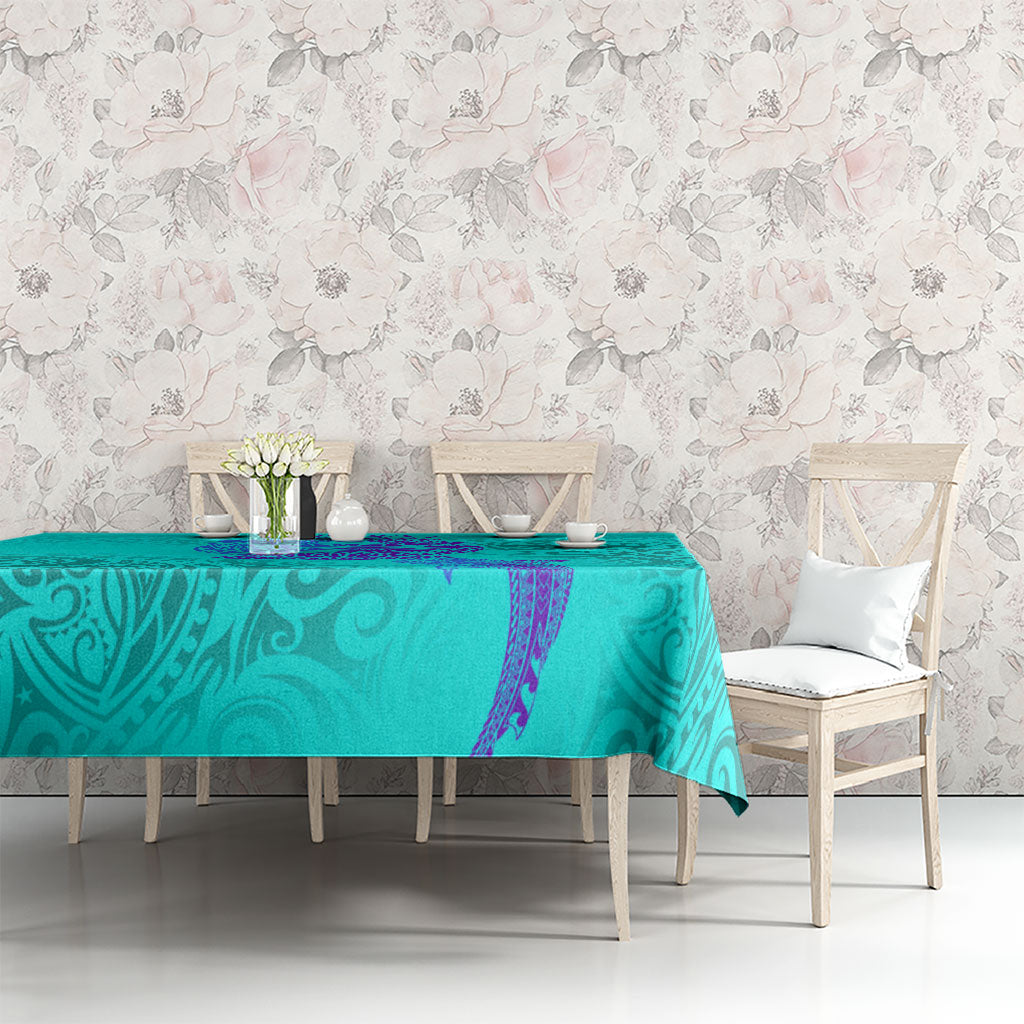Personalized Polynesian 60th Birthday Island Life Since 1966 Tablecloth Vibrant Tribal Tattoo Ocean Sunset Pattern TS04 - Polynesian Pride