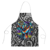 Chur Bro Shaka Sign Apron New Zealand Koru Colorful Graffiti Splash