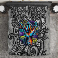 Chur Bro Shaka Sign Bedding Set New Zealand Koru Colorful Graffiti Splash