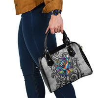 Chur Bro Shaka Sign Shoulder Handbag New Zealand Koru Colorful Graffiti Splash
