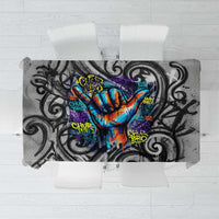 Chur Bro Shaka Sign Tablecloth New Zealand Koru Colorful Graffiti Splash