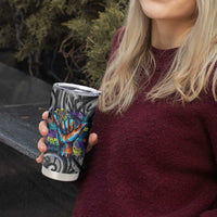 Chur Bro Shaka Sign Tumbler Cup New Zealand Koru Colorful Graffiti Splash