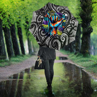 Chur Bro Shaka Sign Umbrella New Zealand Koru Colorful Graffiti Splash