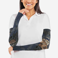 New Zealand She’ll Be Right Arm Sleeves NZ Slang No. 8 Wire Map Pattern