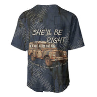 New Zealand She’ll Be Right Baseball Jersey NZ Slang No. 8 Wire Map Pattern
