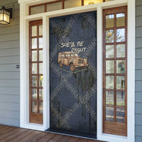 New Zealand She’ll Be Right Door Cover NZ Slang No. 8 Wire Map Pattern