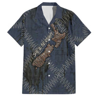 New Zealand She’ll Be Right Family Matching Short Sleeve Bodycon Dress and Hawaiian Shirt NZ Slang No. 8 Wire Map Pattern
