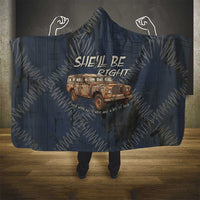 New Zealand She’ll Be Right Hooded Blanket NZ Slang No. 8 Wire Map Pattern
