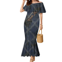 New Zealand She’ll Be Right Mermaid Dress NZ Slang No. 8 Wire Map Pattern