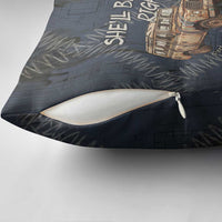 New Zealand She’ll Be Right Pillow Cover NZ Slang No. 8 Wire Map Pattern