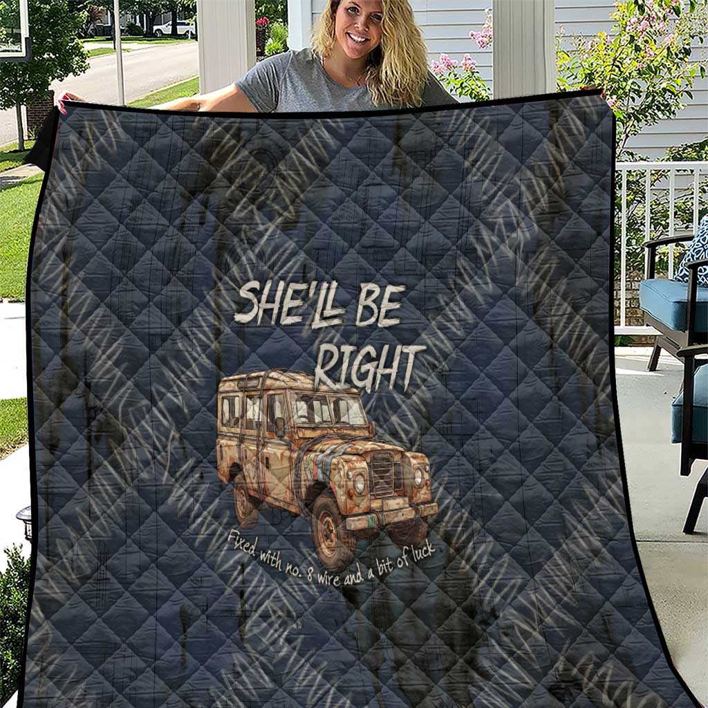 New Zealand She’ll Be Right Quilt NZ Slang No. 8 Wire Map Pattern