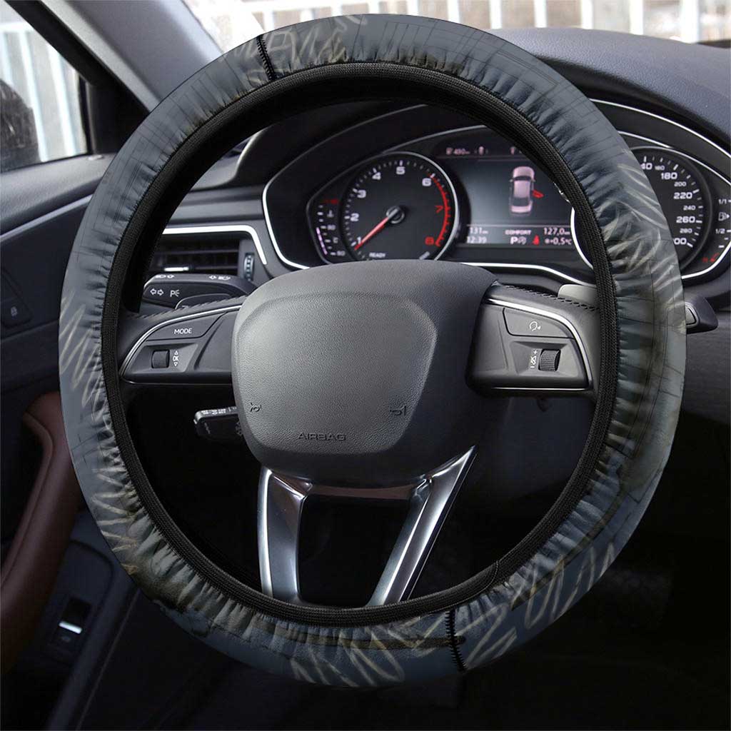 New Zealand She’ll Be Right Steering Wheel Cover NZ Slang No. 8 Wire Map Pattern