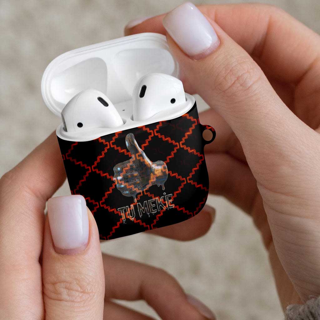 Tu Meke Maori New Zealand Slang AirPods Case with Glow Neon Step Style