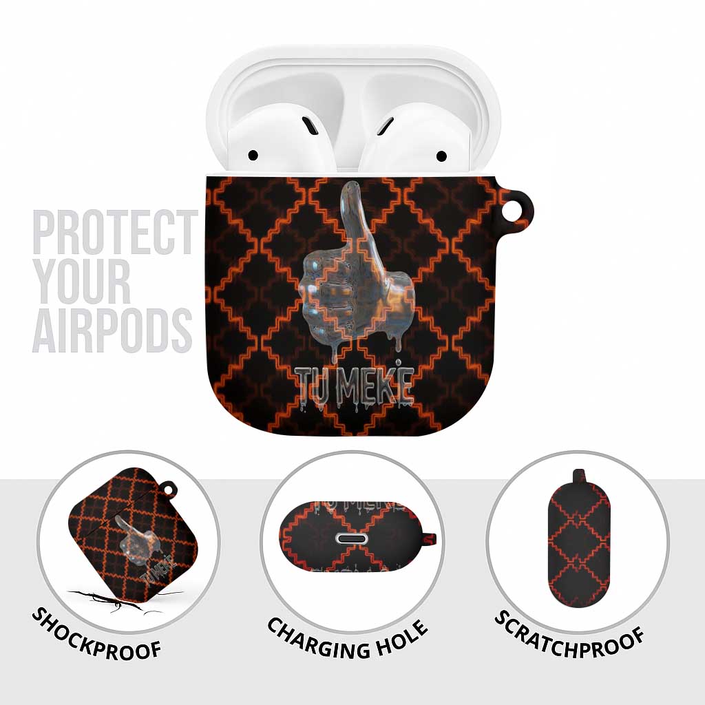Tu Meke Maori New Zealand Slang AirPods Case with Glow Neon Step Style