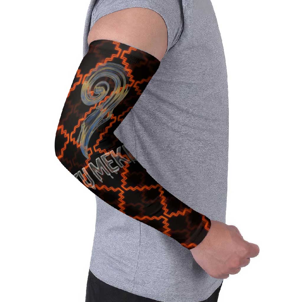 Tu Meke Maori New Zealand Slang Arm Sleeves with Glow Neon Step Style