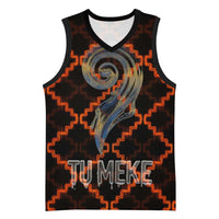 Tu Meke Maori New Zealand Slang Basketball Jersey with Glow Neon Step Style