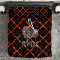 Tu Meke Maori New Zealand Slang Bedding Set with Glow Neon Step Style