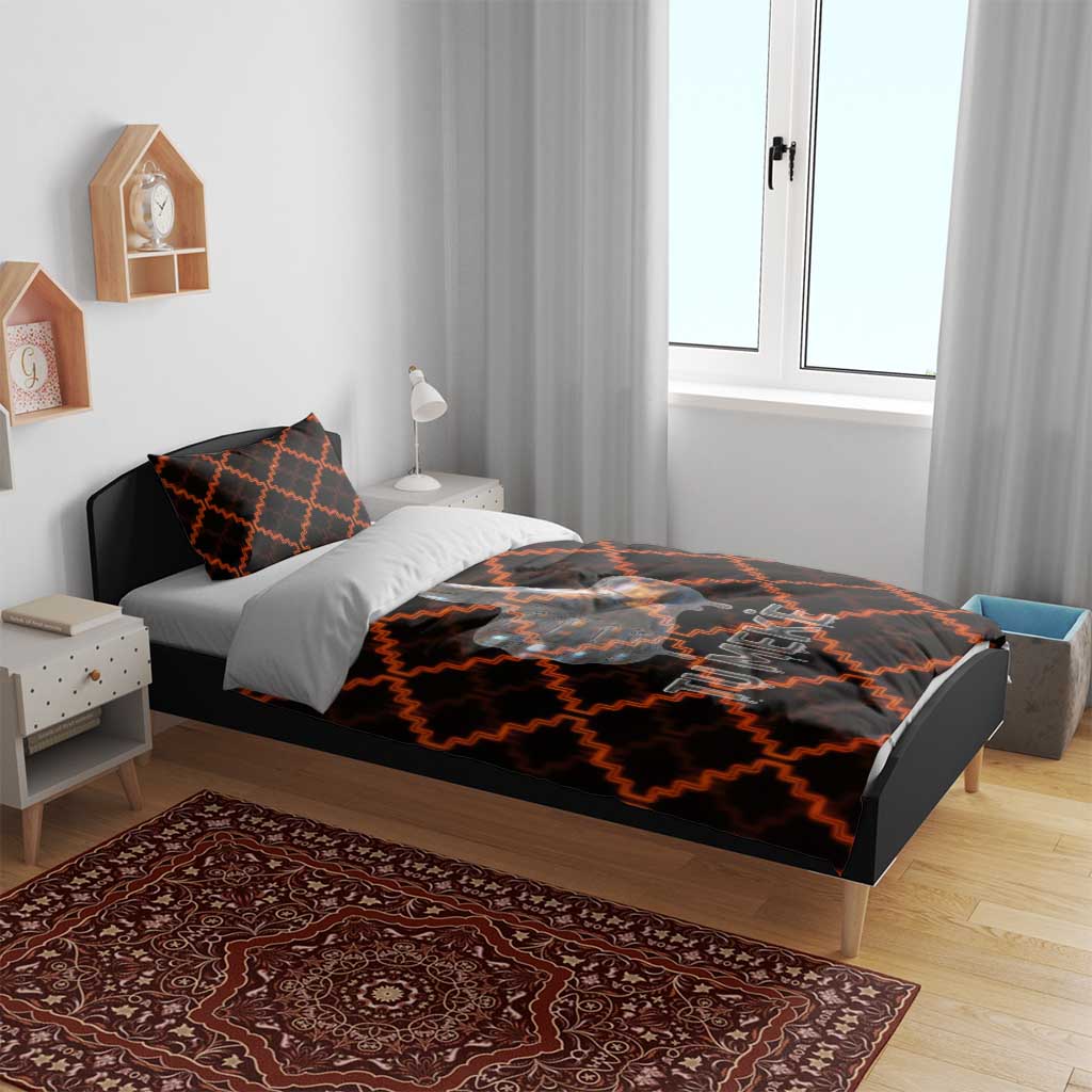 Tu Meke Maori New Zealand Slang Bedding Set with Glow Neon Step Style