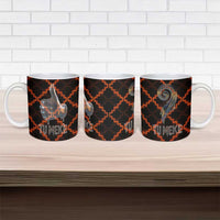 Tu Meke Maori New Zealand Slang Ceramic Mug with Glow Neon Step Style
