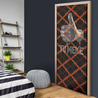Tu Meke Maori New Zealand Slang Door Cover with Glow Neon Step Style