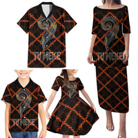 Tu Meke Maori New Zealand Slang Family Matching Puletasi and Hawaiian Shirt with Glow Neon Step Style TS04 - Polynesian Pride