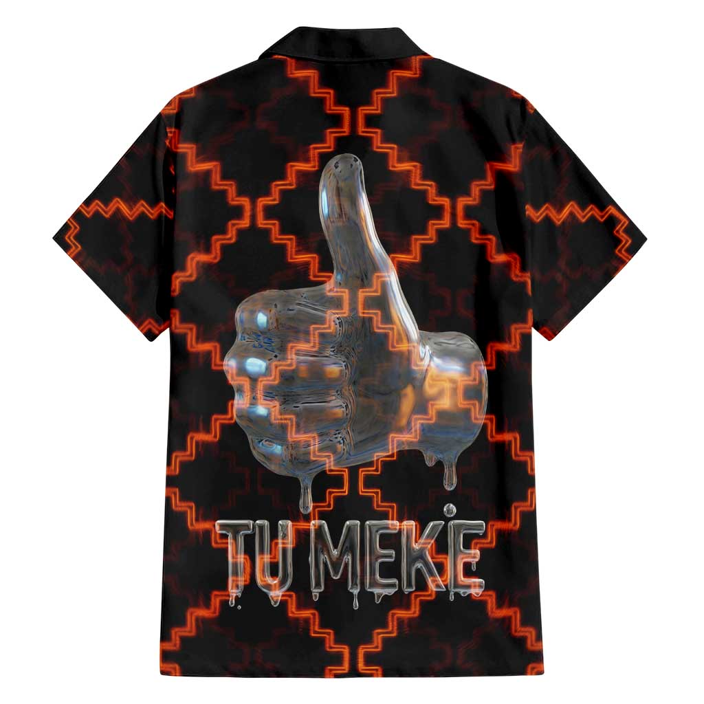Tu Meke Maori New Zealand Slang Family Matching Summer Maxi Dress and Hawaiian Shirt with Glow Neon Step Style TS04 - Polynesian Pride