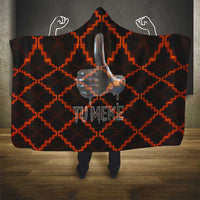 Tu Meke Maori New Zealand Slang Hooded Blanket with Glow Neon Step Style
