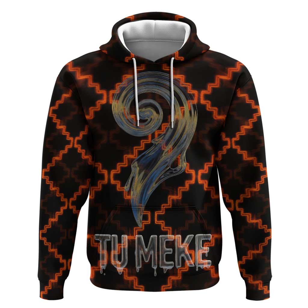 Tu Meke Maori New Zealand Slang Hoodie with Glow Neon Step Style