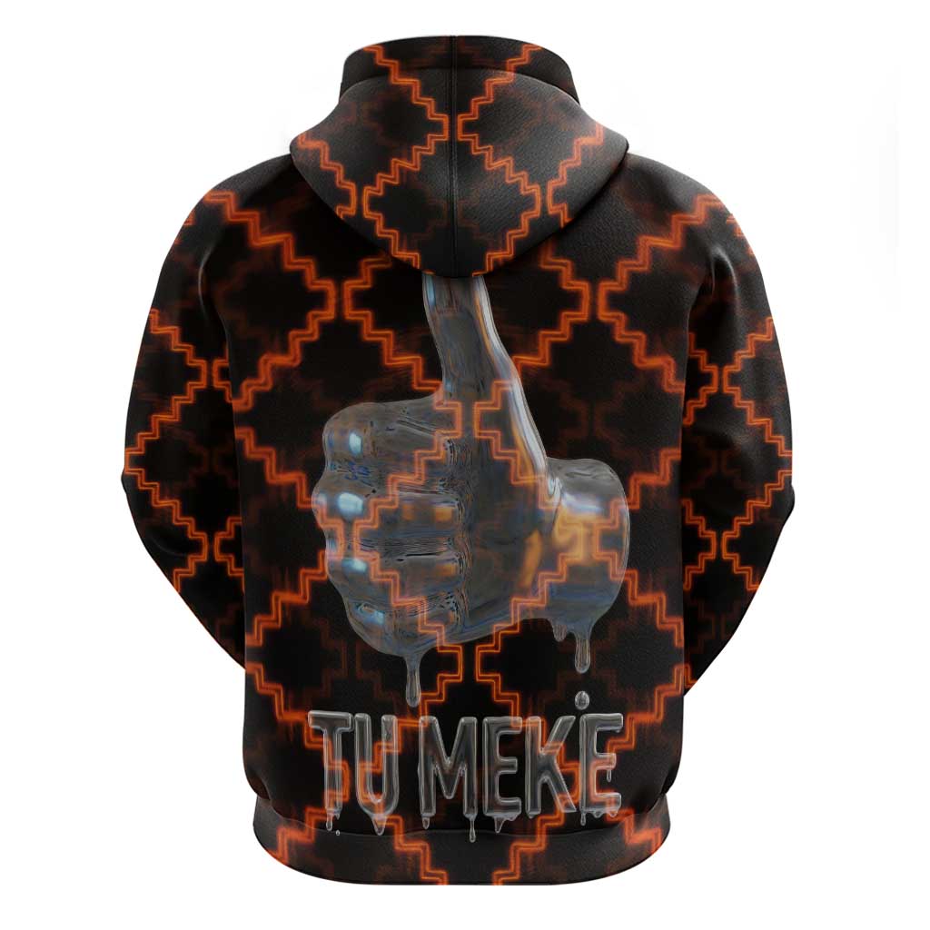 Tu Meke Maori New Zealand Slang Hoodie with Glow Neon Step Style