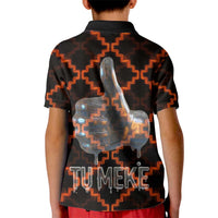 Tu Meke Maori New Zealand Slang Kid Polo Shirt with Glow Neon Step Style