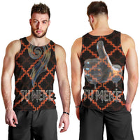 Tu Meke Maori New Zealand Slang Men Tank Top with Glow Neon Step Style