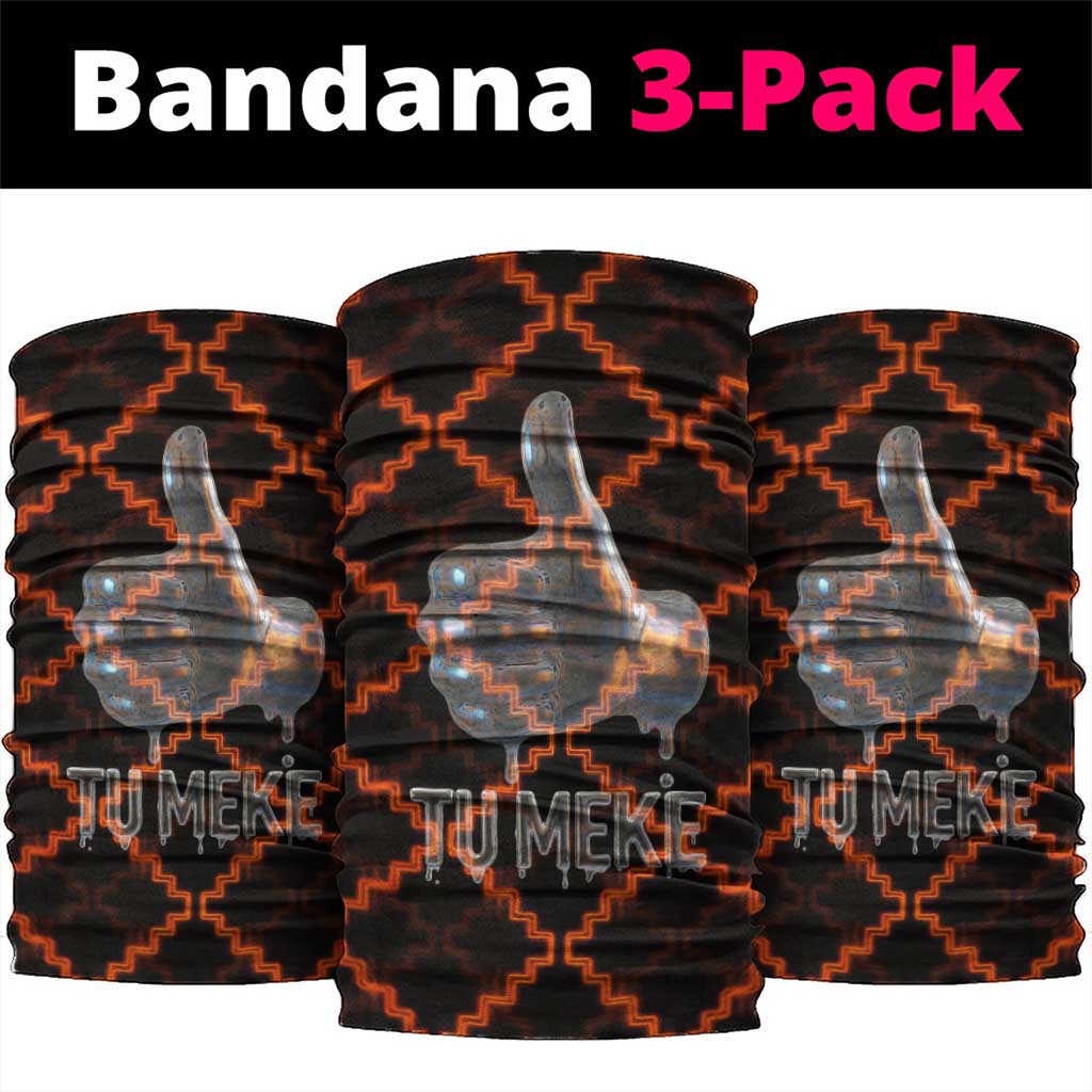 Tu Meke Maori New Zealand Slang Neck Gaiter with Glow Neon Step Style