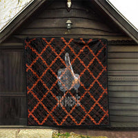 Tu Meke Maori New Zealand Slang Quilt with Glow Neon Step Style