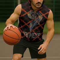 Tu Meke Maori New Zealand Slang Sleeveless Zip Hoodie with Glow Neon Step Style