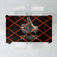 Tu Meke Maori New Zealand Slang Tablecloth with Glow Neon Step Style